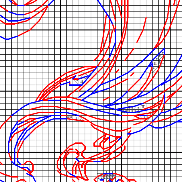 Flowing Snake, Fantasy Animal - Cross stitch charts Flowing Snake, Fantasy Animal - Cross stitch charts