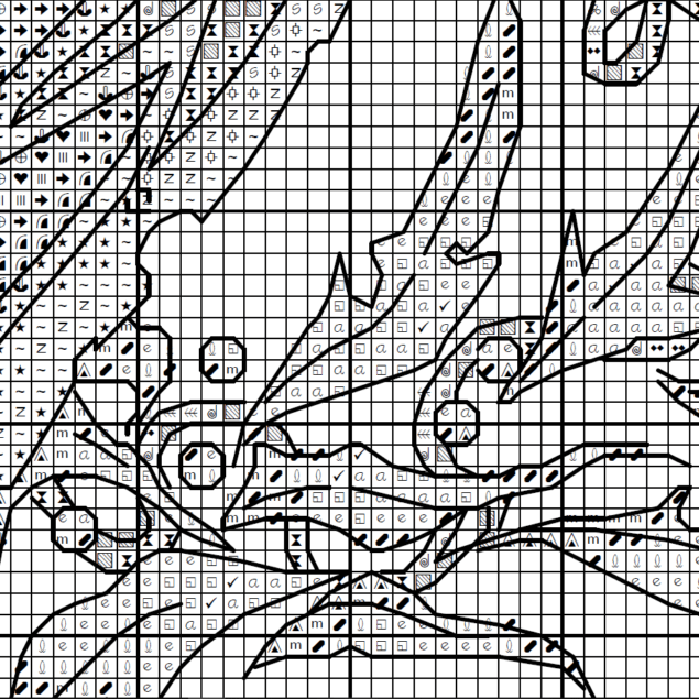 Blood Elf Crest - Cross stitch charts Blood Elf Crest - Cross stitch charts