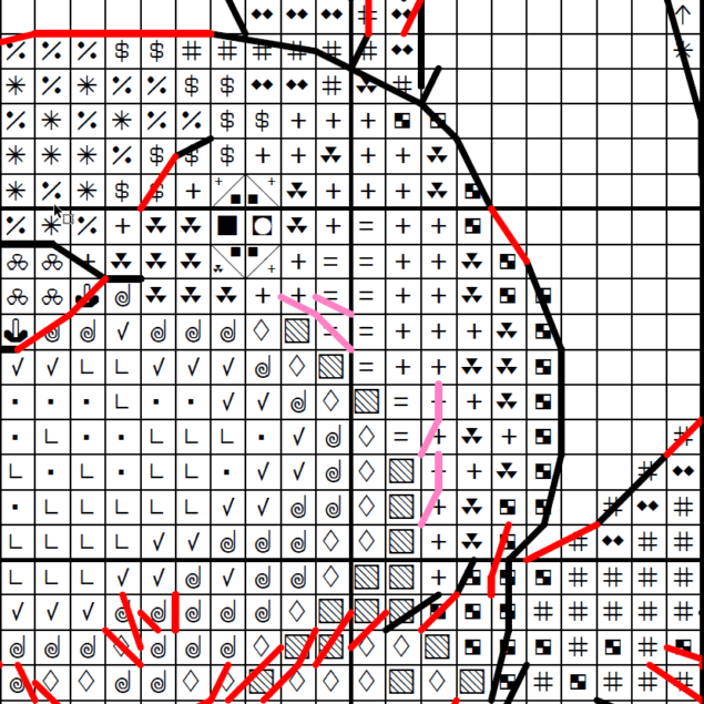 Town Gryphon, Griffin, Legendary creature - Cross stitch charts Town Gryphon, Griffin, Legendary creature - Cross stitch charts