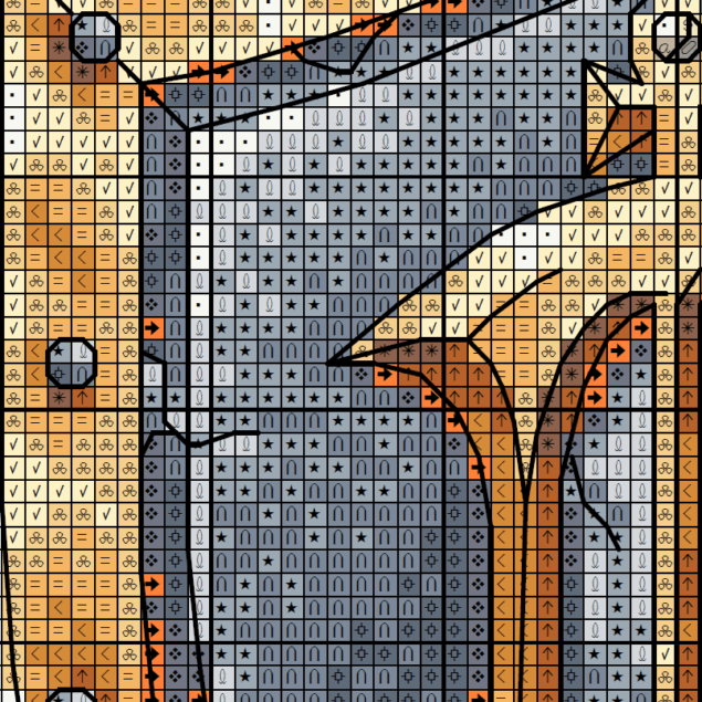 Human Crest - Cross stitch charts Human Crest - Cross stitch charts