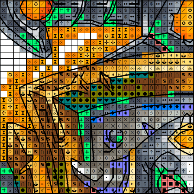 Warrior Crest Flame - Cross stitch charts Warrior Crest Flame - Cross stitch charts