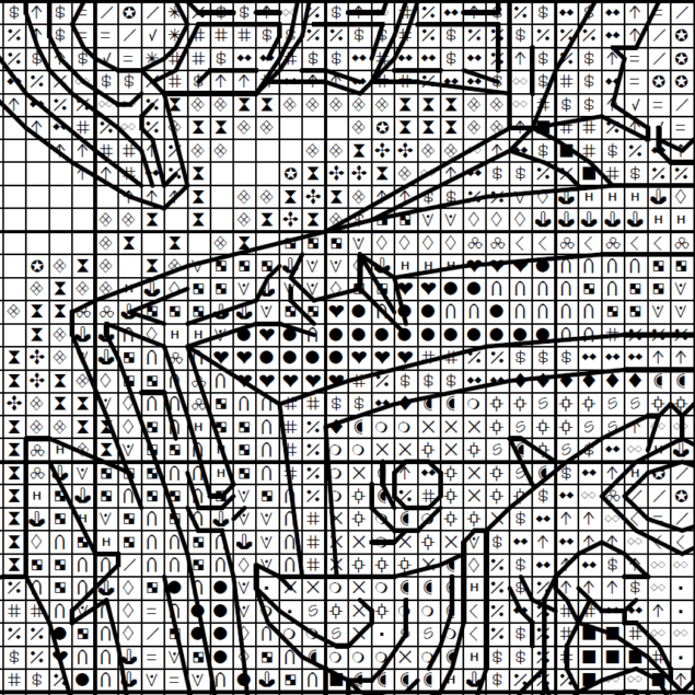 Warrior Crest Flame - Cross stitch charts Warrior Crest Flame - Cross stitch charts