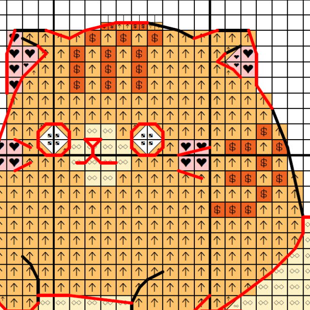 Tora Bananya Cat - Cross stitch charts Tora Bananya Cat - Cross stitch charts