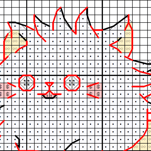 Kenaga bananya Cat - Cross stitch charts Kenaga bananya Cat - Cross stitch charts