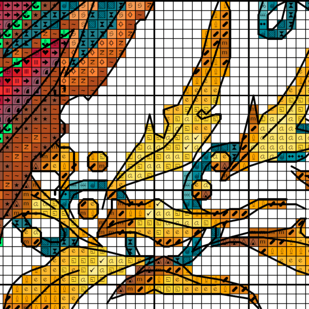 Blood Elf Crest - Cross stitch charts Blood Elf Crest - Cross stitch charts