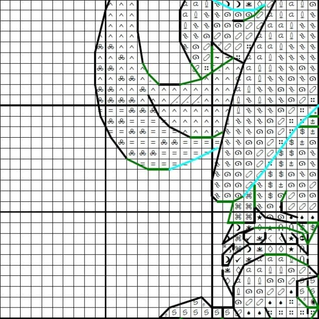 Vol'jin Darkspear - Cross stitch charts Vol'jin Darkspear - Cross stitch charts