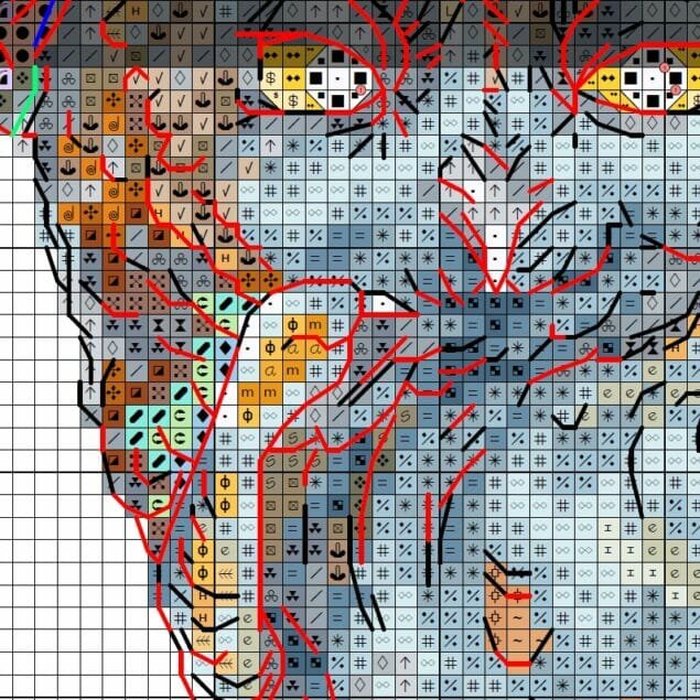 Owl Gryphon, Flying Griffin - Cross stitch charts Owl Gryphon, Flying Griffin - Cross stitch charts