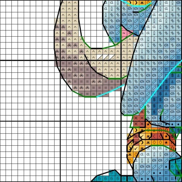 Vol'jin Darkspear - Cross stitch charts Vol'jin Darkspear - Cross stitch charts