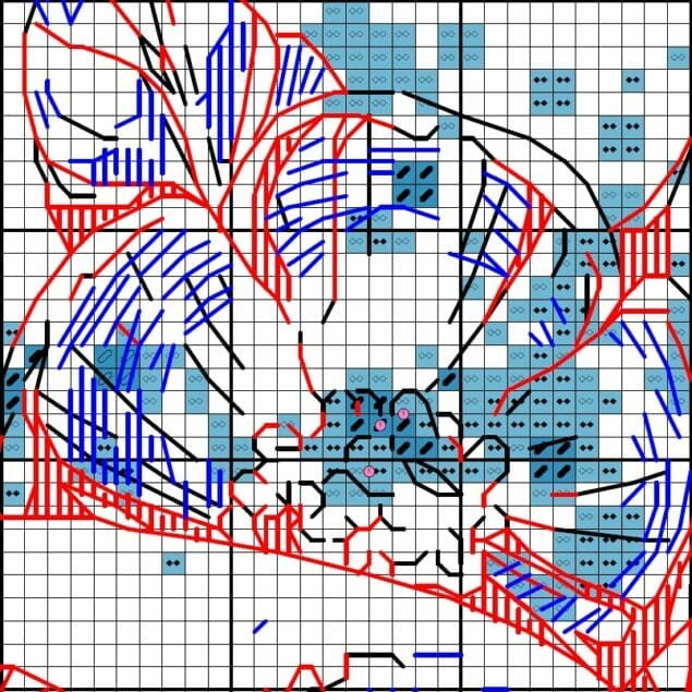 Cat skull, Leaf and Flower Cross stitch charts Cat skull, Leaf and Flower Cross stitch charts