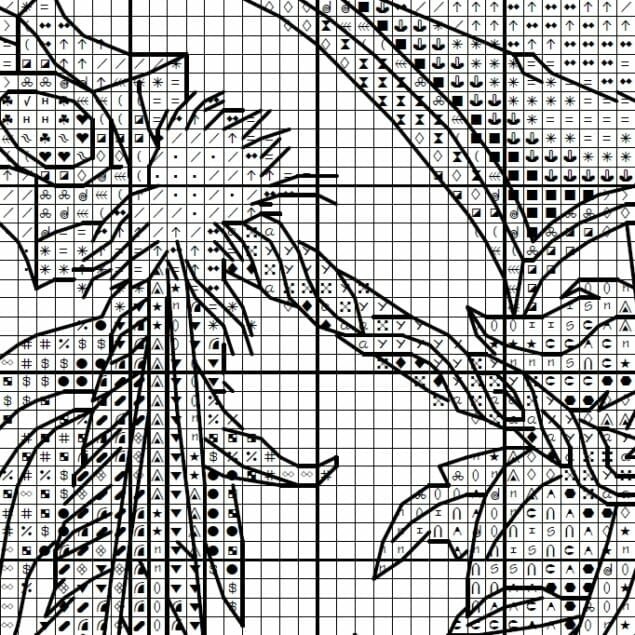 Night Elf Crest - Cross stitch charts Night Elf Crest - Cross stitch charts