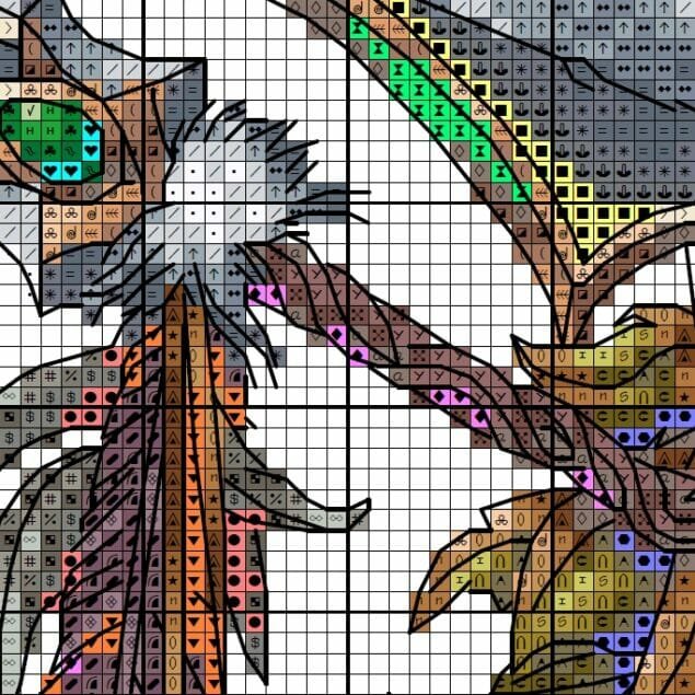 Night Elf Crest - Cross stitch charts Night Elf Crest - Cross stitch charts